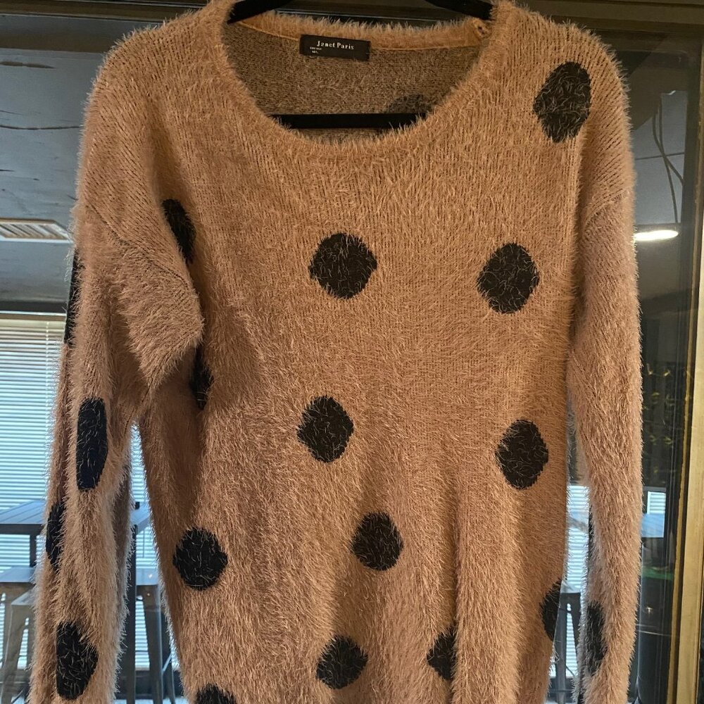 Polka Dot furry Sweater